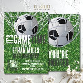 Es ist Game Time Fußball Ball Sport Geburtstag Einladung