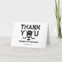 Es ist Game Time Hockey 5. Geburtstagsfeier Dankeskarte