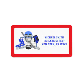 ES IST GAME TIME HOCKEY GEBURTSTAG ADRESSAUFKLEBER