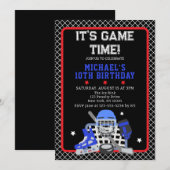 ES IST GAME TIME HOCKEY GEBURTSTAG EINLADUNG (Vorne/Hinten)