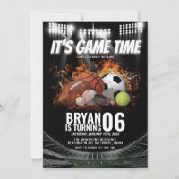 Es ist Game Time Kid's All Star Sports Geburtstag