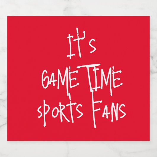 Es ist Game TIme Sportfans Bierflaschenetikett (Einzelnes Label)