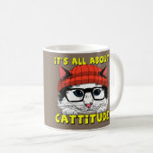Es ist ganz über Cattitude Kaffeetasse (VorderseiteRechts)