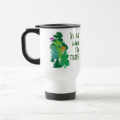 Es ist ganz über den Baum-grünen Slogan Reisebecher (Links)
