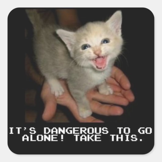 Es ist gefährlich, allein Aufkleber zu gehen (Vorderseite)