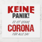 Es ist genug Corona für alle da Bierflaschenetikett (Einzelnes Label)