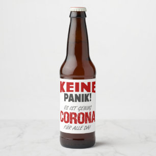 Es ist genug Corona für alle da Bierflaschenetikett