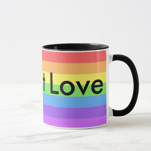 Es ist gerade Liebe, LGBT Regenbogen-Kaffee-Tasse Tasse (Rechts)