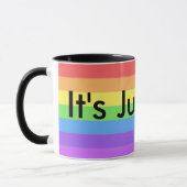 Es ist gerade Liebe, LGBT Regenbogen-Kaffee-Tasse Tasse (Links)