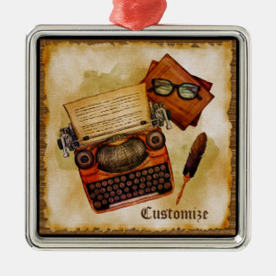 Es ist geschrieben Vintage Ornament Aus Metall