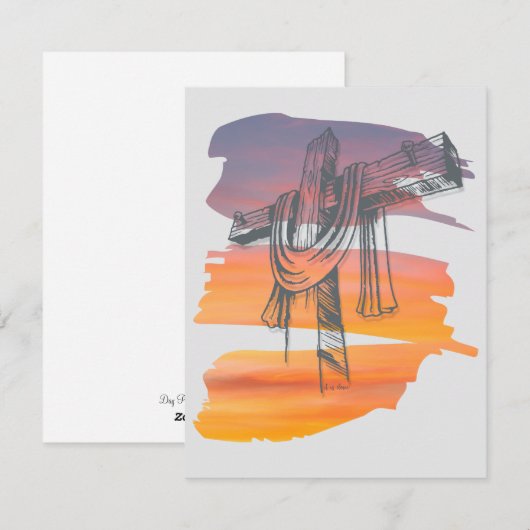 "Es ist getan" - Feiertagskarte (Vorne/Hinten)