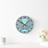 Es ist Ginuhr irgendwo - Bar oder Küchengrau Runde Wanduhr (Zuhause)