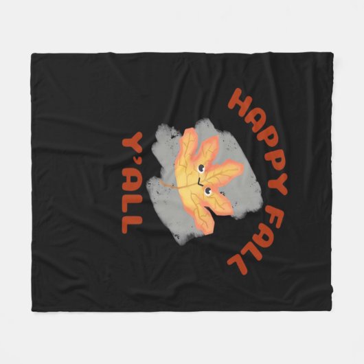 Es ist glücklicher Fall Y’all Retro Classic Fleecedecke (Vorderseite (Horizontal))