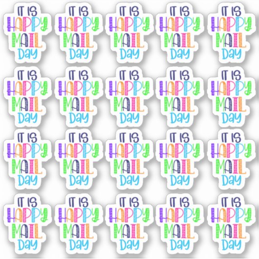 Es ist glücklicher Versandtag - Vinyl-Aufkleber Aufkleber (Vorderseite)