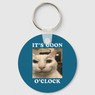 Es ist Goon-Uhr Lustige Katze Schlüsselanhänger