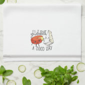 Es ist Gouda Brie Ein Niedlicher Tag Geschirrtuch (Gefaltet)