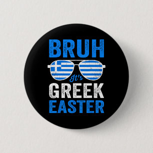 Es ist griechisches Ostern Lustig Retro Griechisch Button