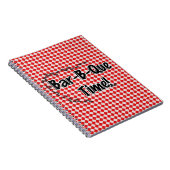 Es ist GRILLEN Time! Rotes Tischtuch mit Anten Notizblock (Rechte Seite)