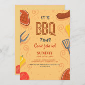 Es ist GRILLEN Zeit Einladung (Vorne/Hinten)