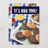 Es ist GRILLEN Zeit, Sommer Grillkoch Einladung (Vorne/Hinten)