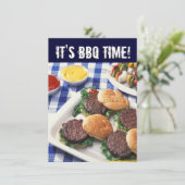 Es ist GRILLEN Zeit, Sommer Grillkoch Einladung (Stehend Vorderseite)