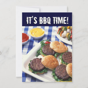 Es ist GRILLEN Zeit, Sommer Grillkoch Einladung