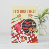 Es ist GRILLEN Zeit, Sommer Grillkoch Einladung (Stehend Vorderseite)