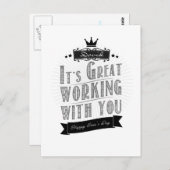 Es ist großartig mit dir zu arbeiten, Happy Boss's Postkarte (Vorne/Hinten)
