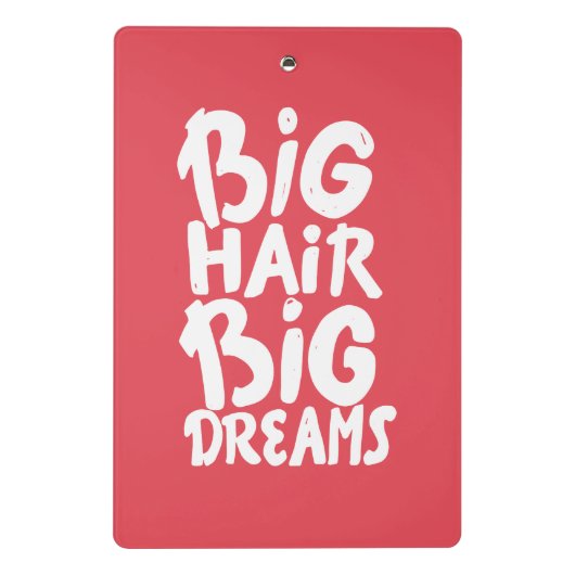 Es ist großes Haar-große Träume Mini Klemmbrett (Rückseite)