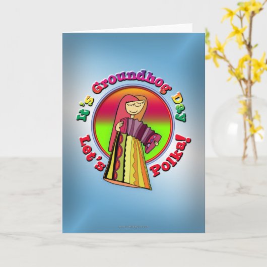 Es ist Groundhog Day! Karte (Gelbe Blume)