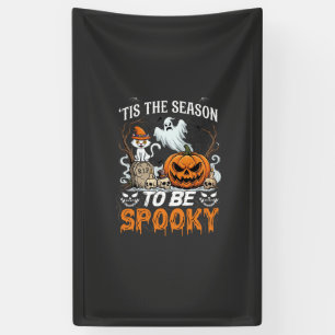 Es ist gruselige Halloween-Kürbis-Geister-Zeit Banner