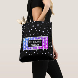 Es ist gruselige Jahreszeit Lila/Schwarzes Hallowe Tasche