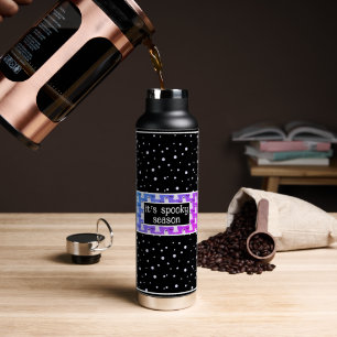 Es ist gruselige Jahreszeit Lila/Schwarzes Hallowe Trinkflasche