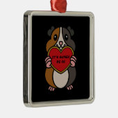 Es ist Guinea Schweineherz ist okay| Niedliche Gui Ornament Aus Metall (Rechts)