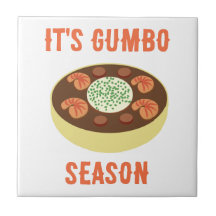 "Es ist Gumbo Season" weiße Keramik