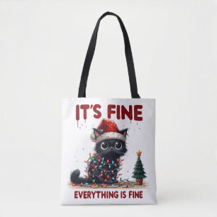 "Es ist gut, alles ist in Ordnung!" Weihnachtskatz Tasche