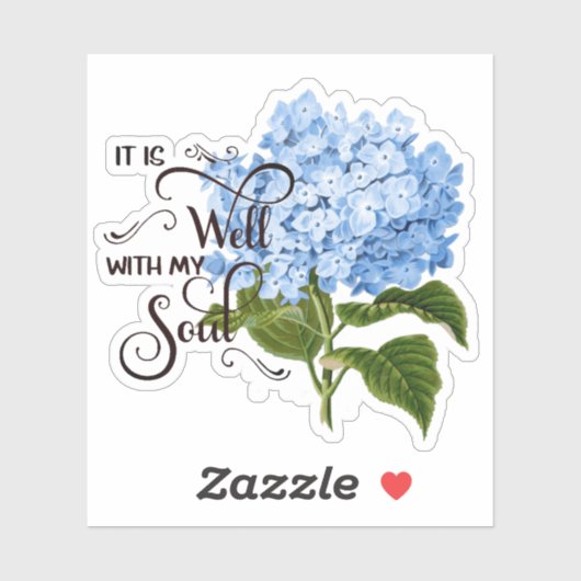 Es ist gut blaues Hydrangea Aufkleber (Blatt)