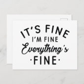 Es ist gut, dass ich gut bin, alles ist gut postkarte (Vorne/Hinten)