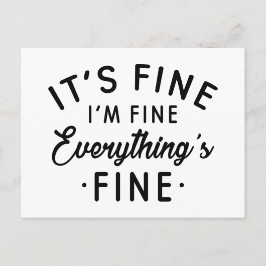 Es ist gut, dass ich gut bin, alles ist gut postkarte (Vorderseite)