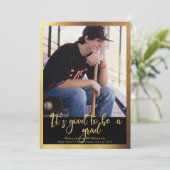 ES IST GUT, EIN GRAD Gold Script 4 Foto Grad zu SE Ankündigung (Stehend Vorderseite)