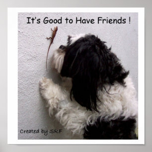 Es ist gut, ein Poster von Freunden zu haben