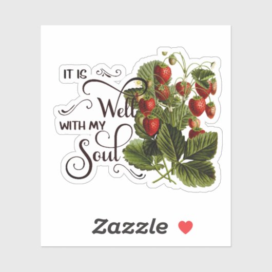 Es ist gut Erdbeeren Aufkleber (Blatt)