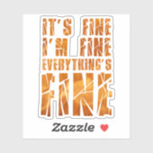 Es ist gut, es geht mir gut, alles ist gut aufkleber (Blatt)