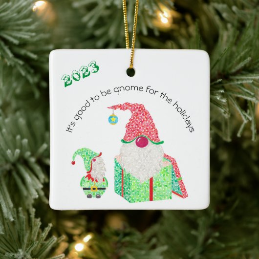 Es ist gut, Gnome Keramik Ornament zu sein (Baum)