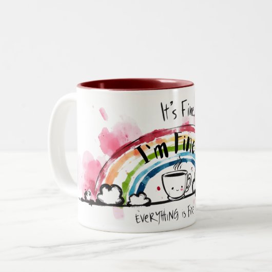 Es ist gut, ich bin gut Alles ist gut Zweifarbige Tasse (Vorderseite Links)