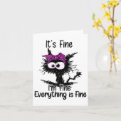 Es ist gut, ich bin gut alles ist schöne Katzenbrü Karte (Gelbe Blume)