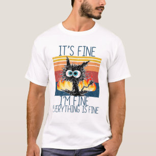 Es ist gut, ich bin schön lustig Kitten Retro Vin T-Shirt