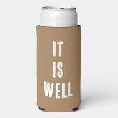 "Es ist gut." komisch, Christlich. Heiße Schokolad Selters Dosenkühler (Seltzer Rückseite)