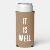 "Es ist gut." komisch, Christlich. Heiße Schokolad Selters Dosenkühler (Seltzer Vorderseite)