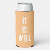 "Es ist gut." komisch, Christlich. Pfirsich Selters Dosenkühler (Seltzer Rückseite)